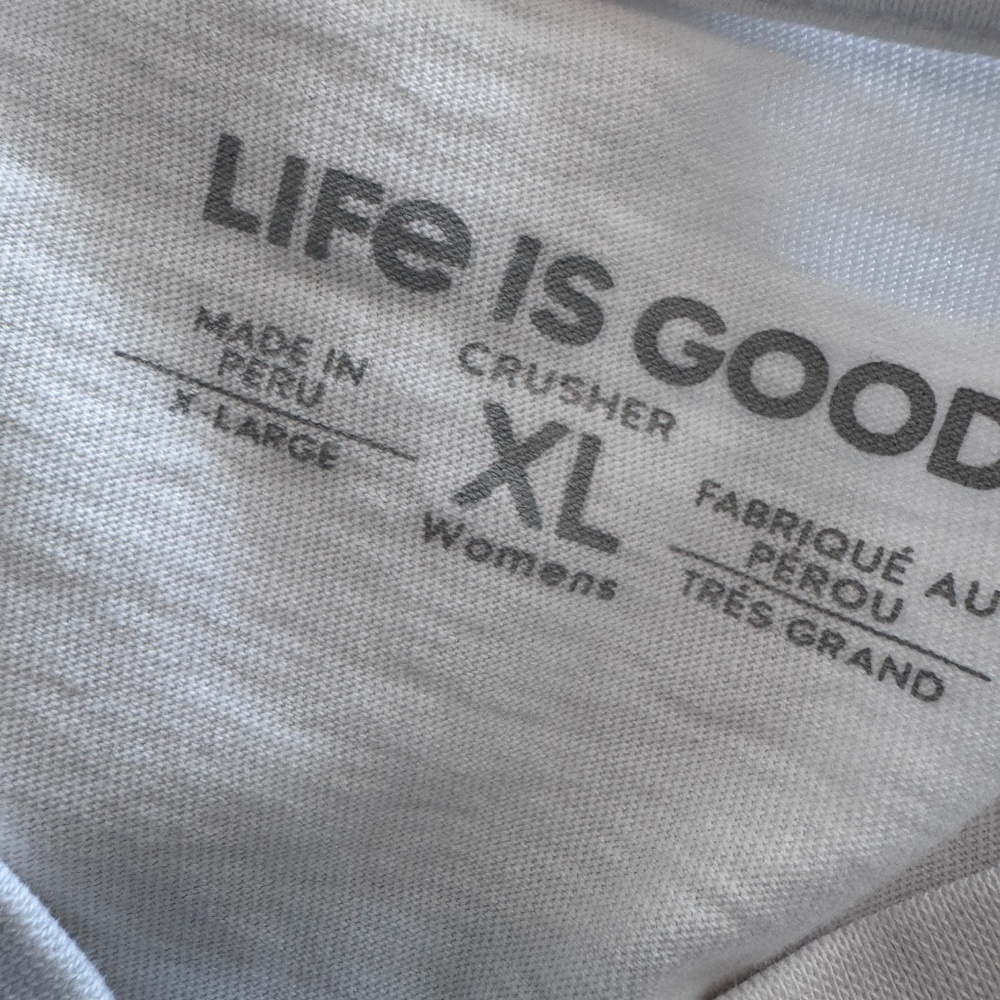Bundled lot of 2 LIFE IS GOOD V Neck Graphic T Shirts / Women's XL - Picture 7 of 8